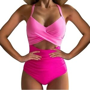 Eo Menie Somen One piece Pink Cutout Swimsuit